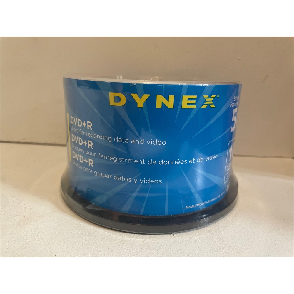 NEW Dynex  DVD-R 50 Pack 16x 4.7gb 120‎ Min Factory Sealed